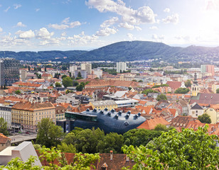Fototapeta na wymiar Austriackie miasto Graz - stolicy Styrii