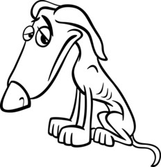 poor dog cartoon coloring page