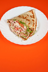 pancakes with cheese and vegetables