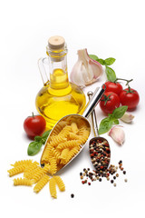 Italian food and pasta ingredients