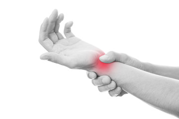 Pain in the joints of the hands.