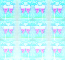 glasses of champagne pattern