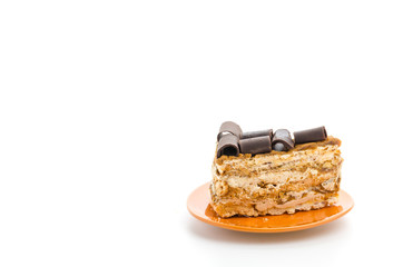 Coffee cake isolated on white background