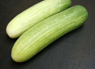 Cucumber isolated on black background