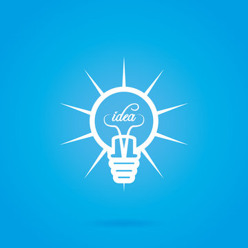 Abstract Bulb Icon Isolated On Background