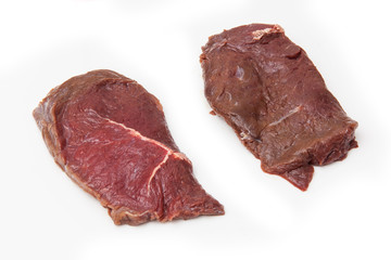 Horse meat steak.