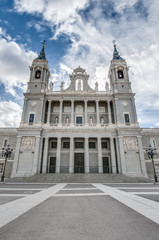 Fototapeta na wymiar Almudena cathedral in Madrid, Spain.