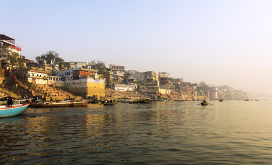 Fototapeta premium the city and the ghats of Varanasi