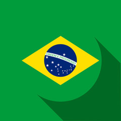 Fototapeta premium Brazil 2014 Letters with Brazilian Flag