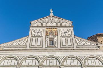 San Miniato al Monte basilica in Florence, Italy.