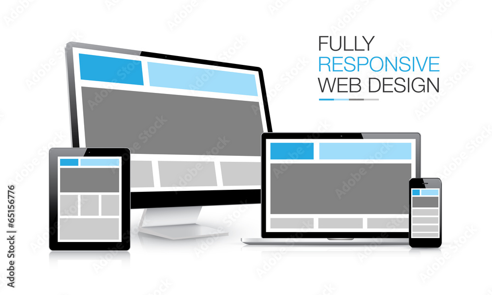 Canvas Prints fully responsive web design electronic devices vector