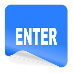 enter blue sticker icon
