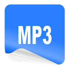 mp3 blue sticker icon