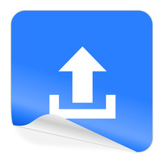 upload blue sticker icon
