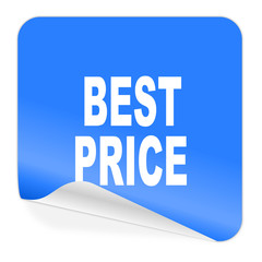 best price blue sticker icon