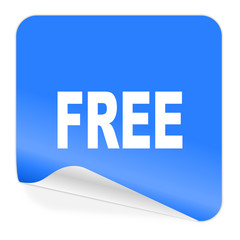 free blue sticker icon