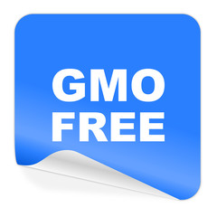 gmo free blue sticker icon