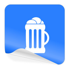 beer blue sticker icon