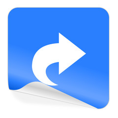 next blue sticker icon