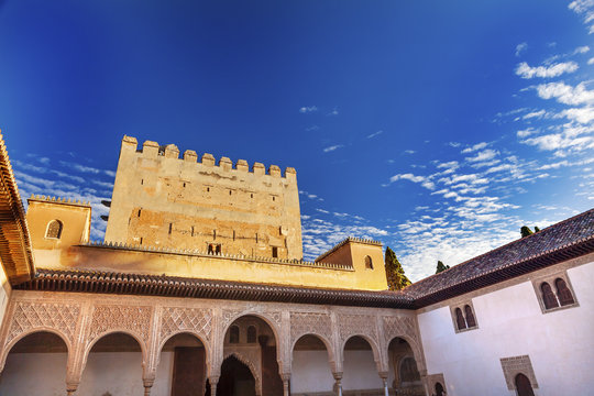 Alhambra Myrtle Courtyard Moorish Wall Designs Granada Andalusia