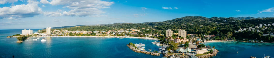 Zelfklevend Fotobehang Caraïben En Rios Jamaica Bay Panoramisch