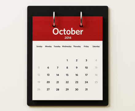 2014 October Calendar Planning