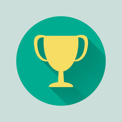 prize cup flat icon