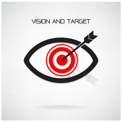 Vision and target concept ,eye symbol,business idea