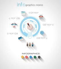 Modern Infographic template with Flat UI style