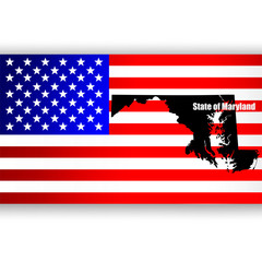 Map of the U.S. state of Maryland