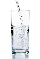water splashing from glass isolated