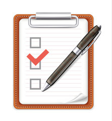 Vector Form with Pen and Checklist Icon