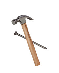 Hammer with a big nail