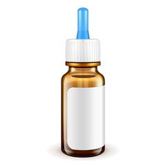 Medical Glass Brown Bottle With White Label