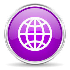 Obraz premium earth pink glossy icon