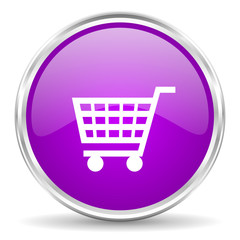 cart pink glossy icon