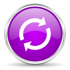 reload pink glossy icon