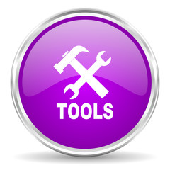 tools pink glossy icon