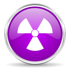 radiation pink glossy icon