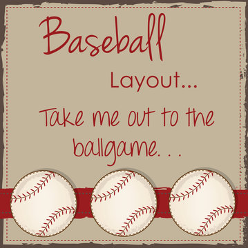 Vintage baseball layout
