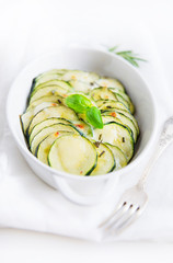 oven baked zucchini with mozzarella