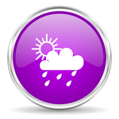 rain pink glossy icon