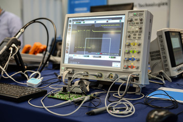 Compact industrial computer on desk