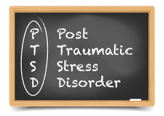 Naklejka premium Blackboard PTSD