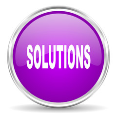 solutions pink glossy icon