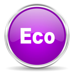eco pink glossy icon