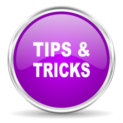 tips tricks pink glossy icon