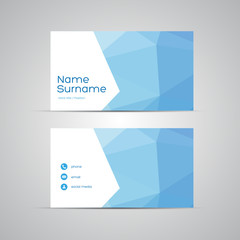Modern Business-Card Set vector blue
