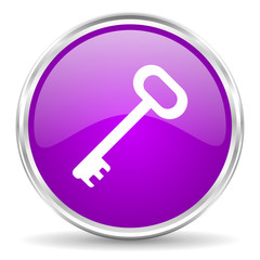 key pink glossy icon