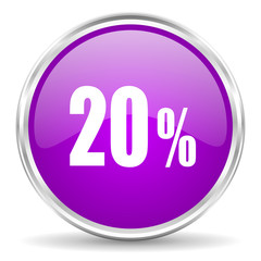 20 percent pink glossy icon